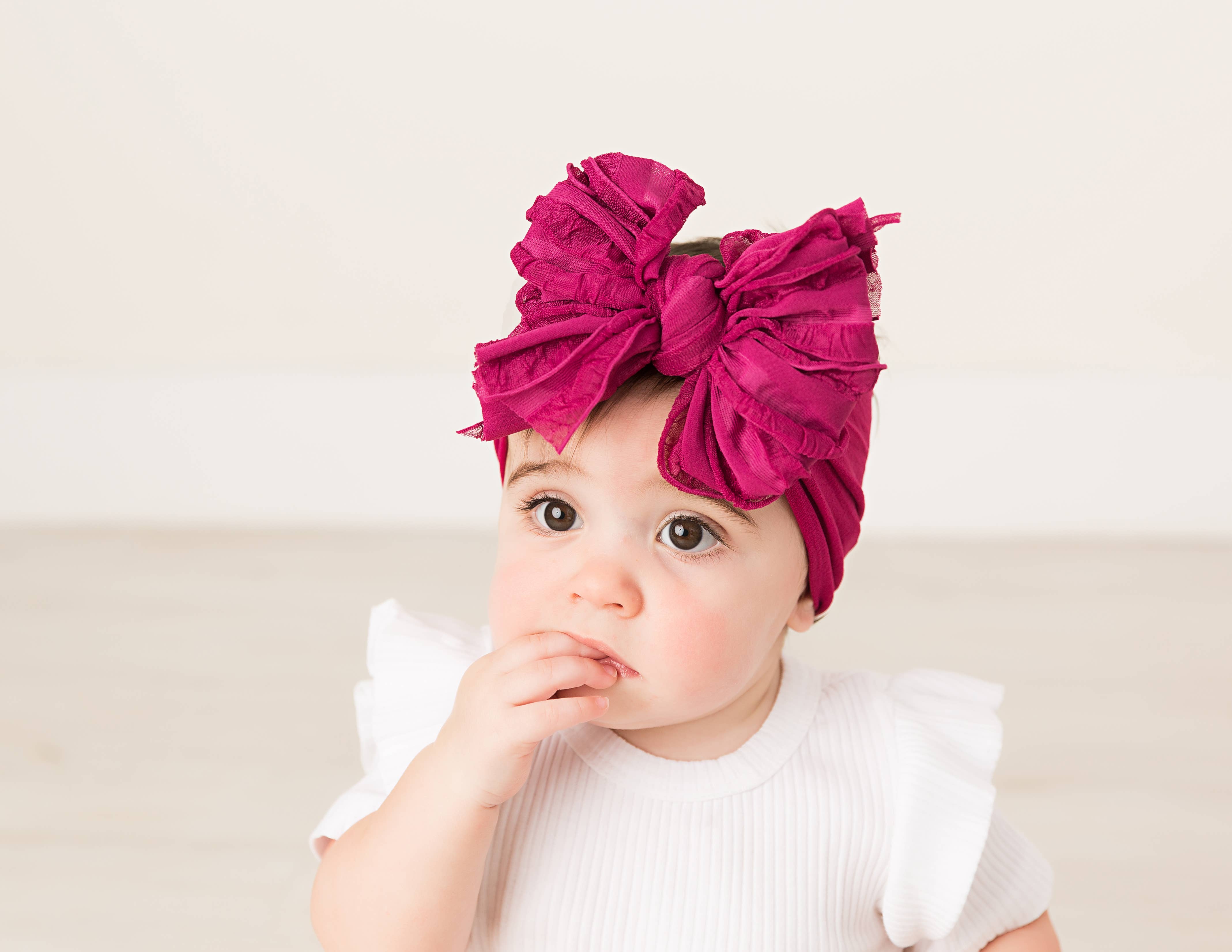 Cubs Baby Girl Boutique Bow Crocheted Headband