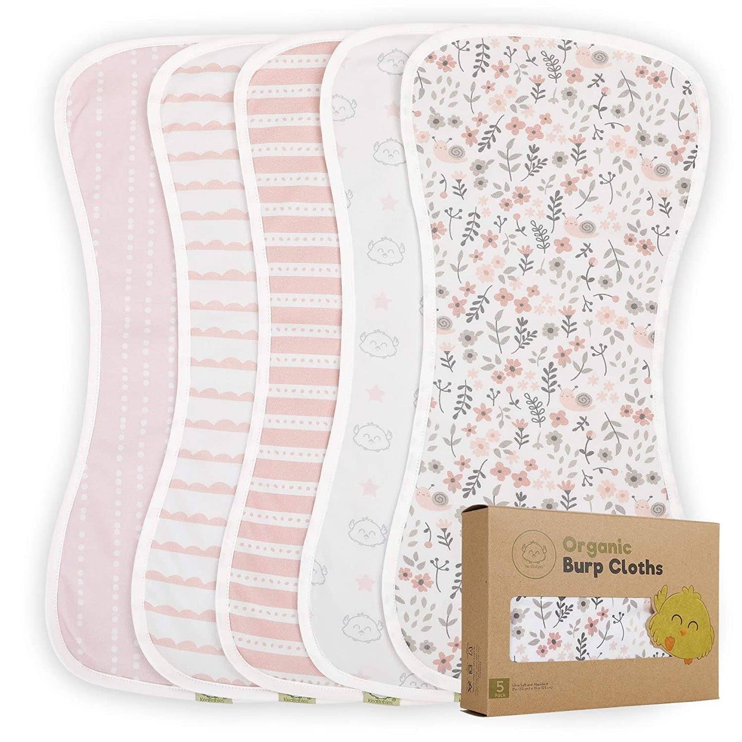 KeaBabies - Baby Burp Cloths Set