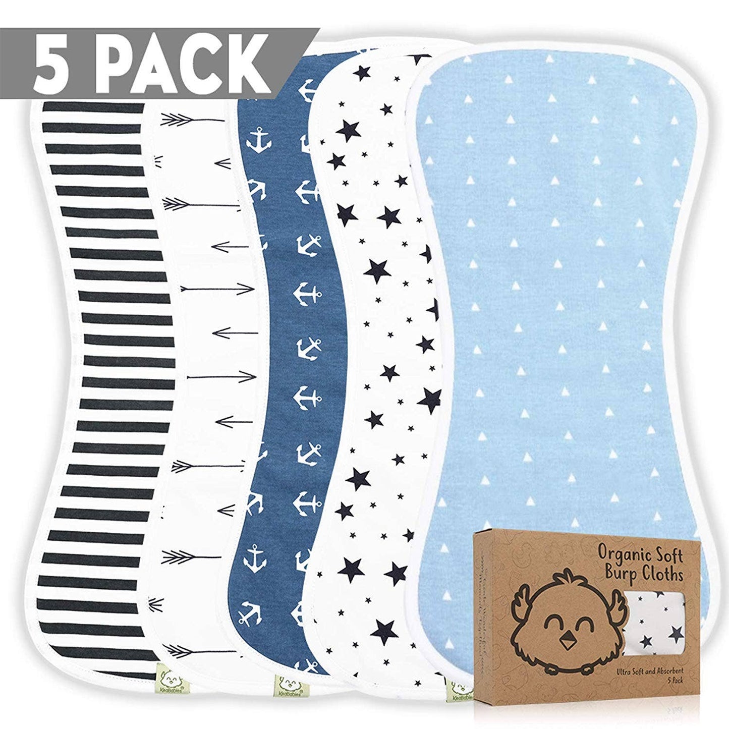 KeaBabies - Baby Burp Cloths Set