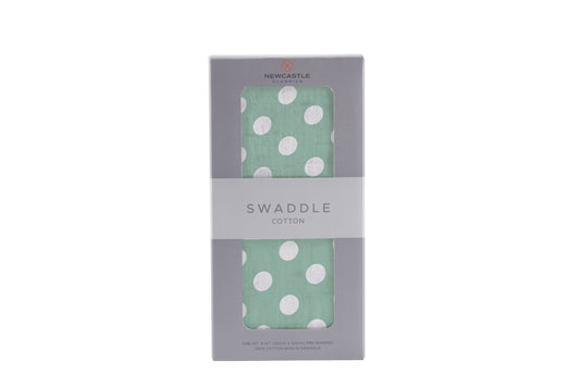 Newcastle Classics - Swaddle - Jade Polka Dot