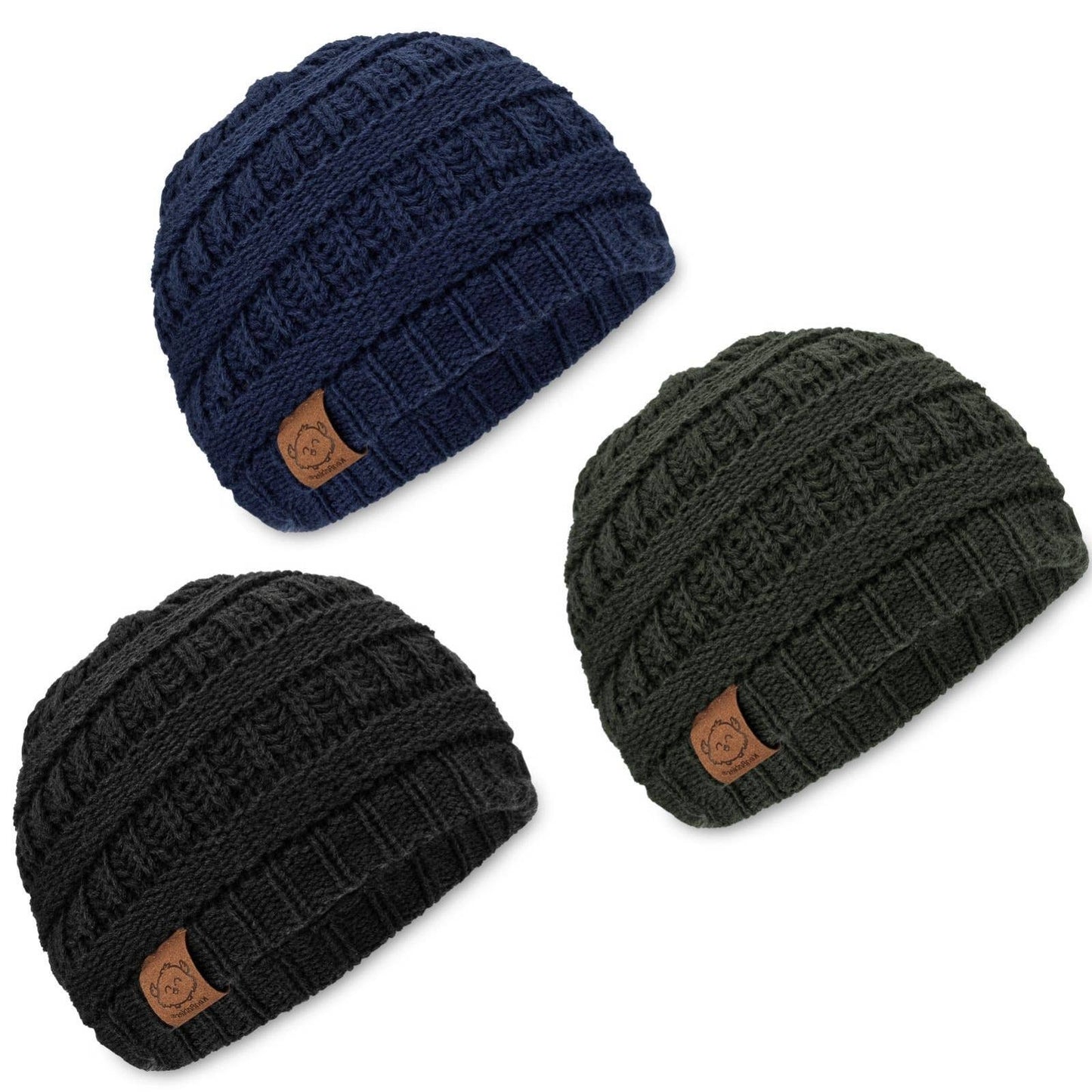 KeaBabies - Baby Knitted Beanie 3-Pack