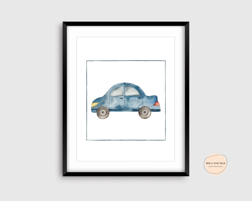 Blue Car Digital Print