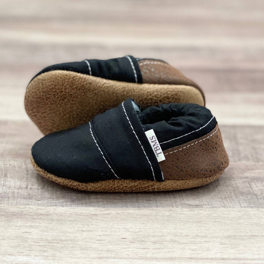 TBMS - Black and Brown Angled Moccasins