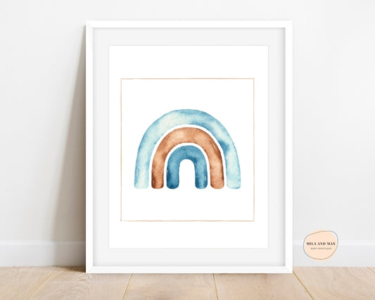 Blue Rainbow Digital Print